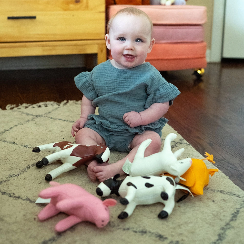 Soft Vinyl Farm Animal 5-Piece Set | Durable, Wipe-Clean Pretend Play Toys