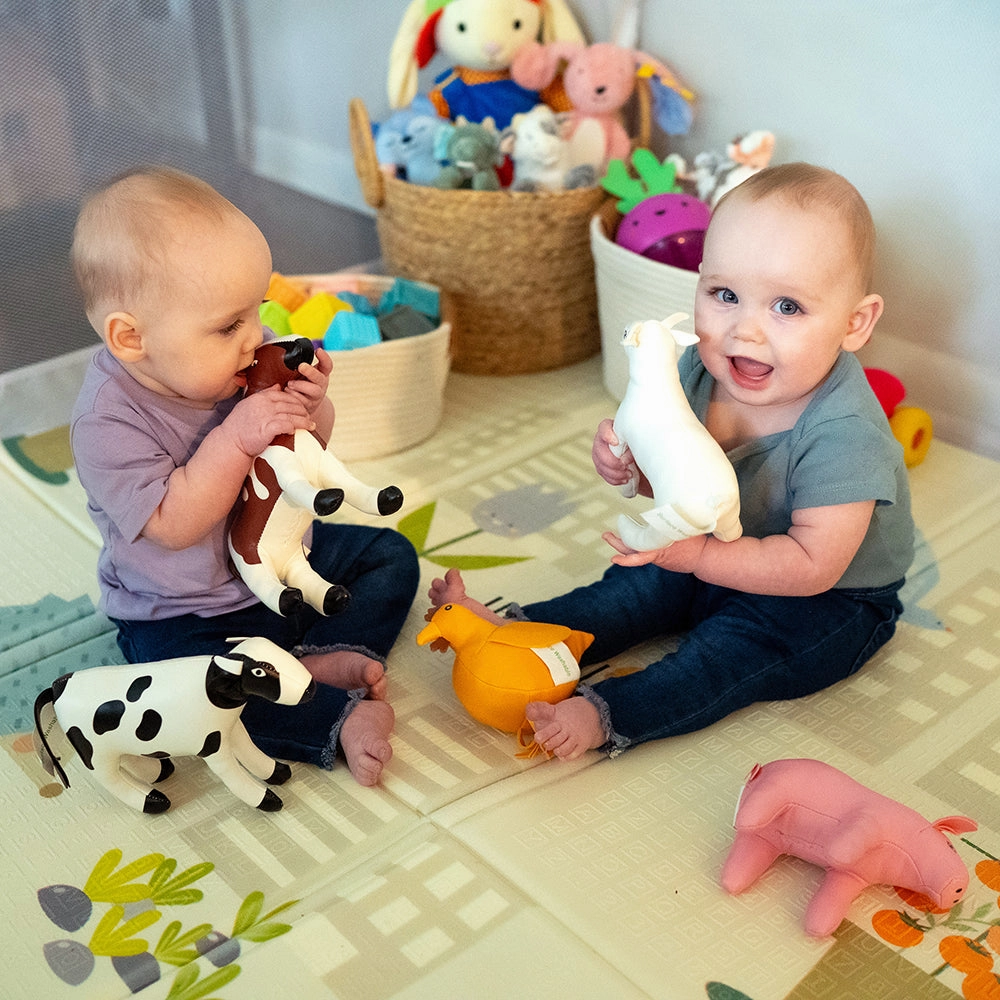Soft Vinyl Farm Animal 5-Piece Set | Durable, Wipe-Clean Pretend Play Toys