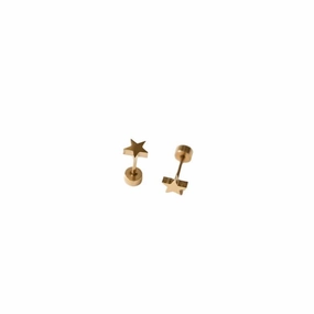 Star Earrings - 18K Gold Plated, Hypoallergenic