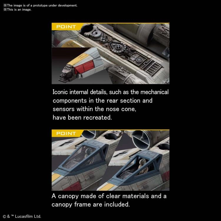 Star Wars 1/72 Scale X-Wing Starfighter Red 5 Rise of Skywalker Model Kit