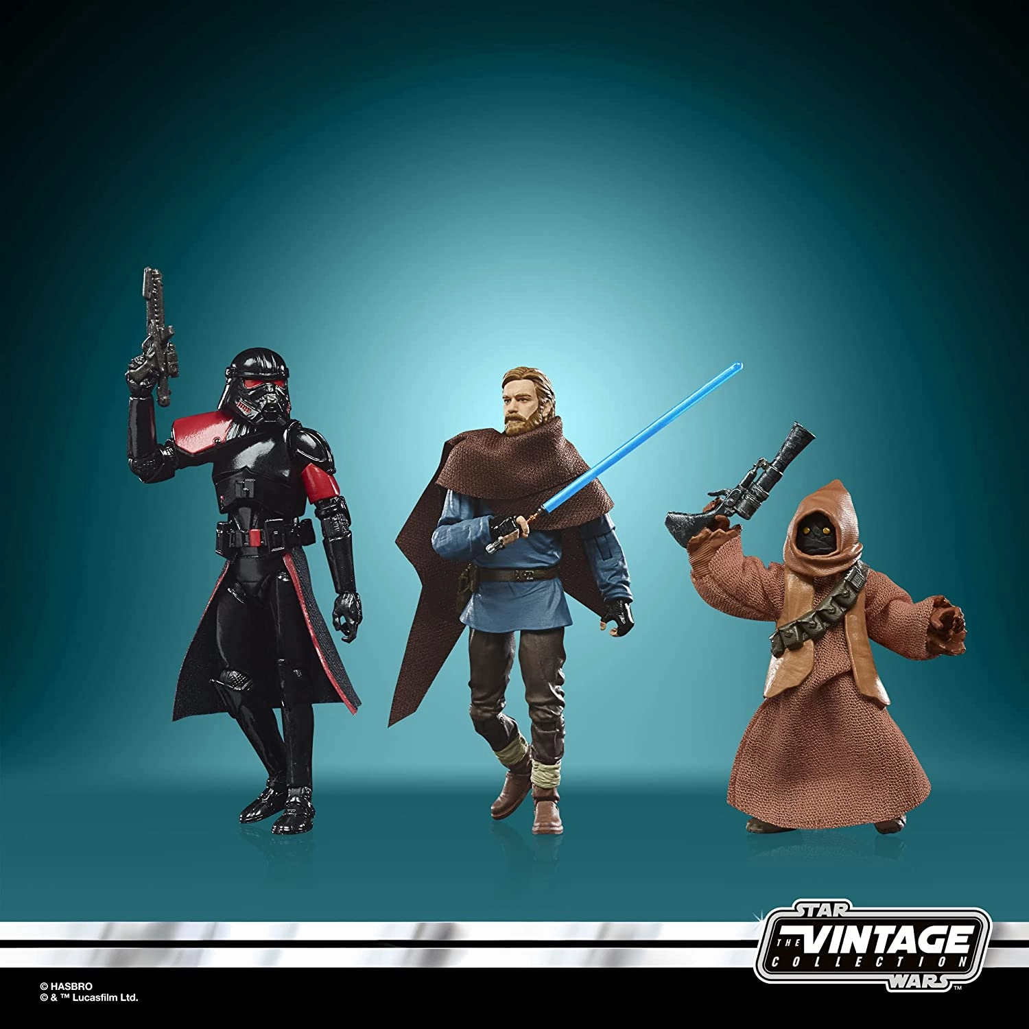 Star Wars The Vintage Collection Obi Wan Kenobi 3-Pack Ben Kenobi (Tibidon Station), Purge Trooper Phase II Armor, Teeka Exclusive Action Figure