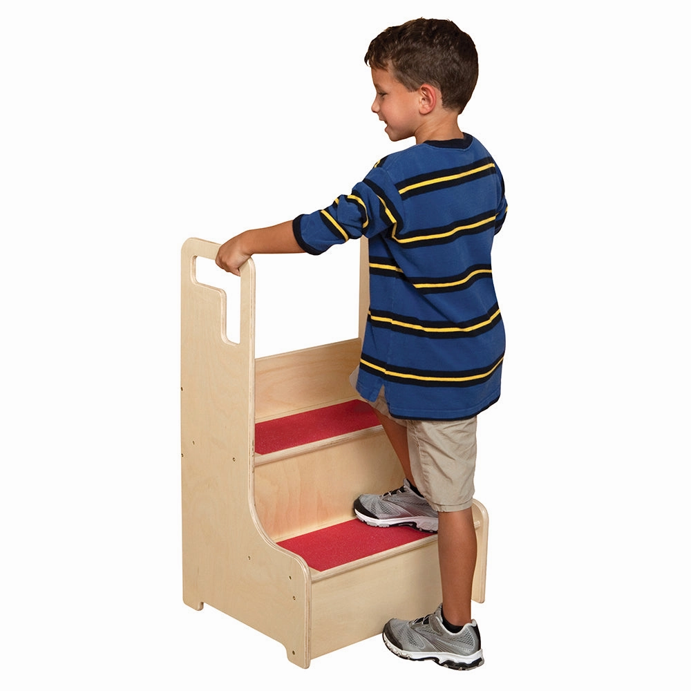 Step-Up-N-Wash Hardwood Step Stool | Slip-Resistant Design