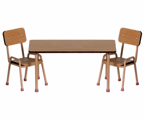 Table And Chair Set, Mouse - Dark Powder