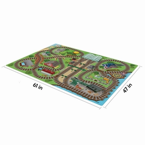 Thomas & Friends Imaginmat Jumbo Playmat with Toy Car, 47 x 61 inches