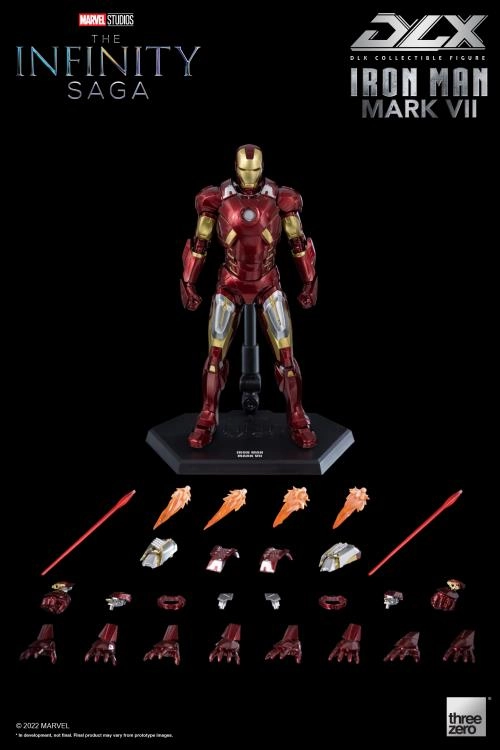 ThreeZero 1/12 Avengers: Infinity Saga Iron Man Mark VII 7 DLX Scale Figure