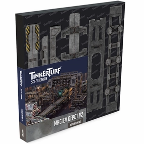 TinkerTurf Sci-Fi Terrain: MagLev Depot v2 - Neutral Theme