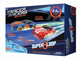 Tracer Racers Super 8 Speedway Glow-in-the-Dark RC Set