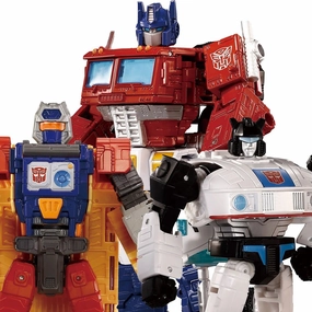 Transformers Dramatic Capture Series - Autobot Headquarters Three-Pack (Optimus Prime, Jazz, Mainframe)
