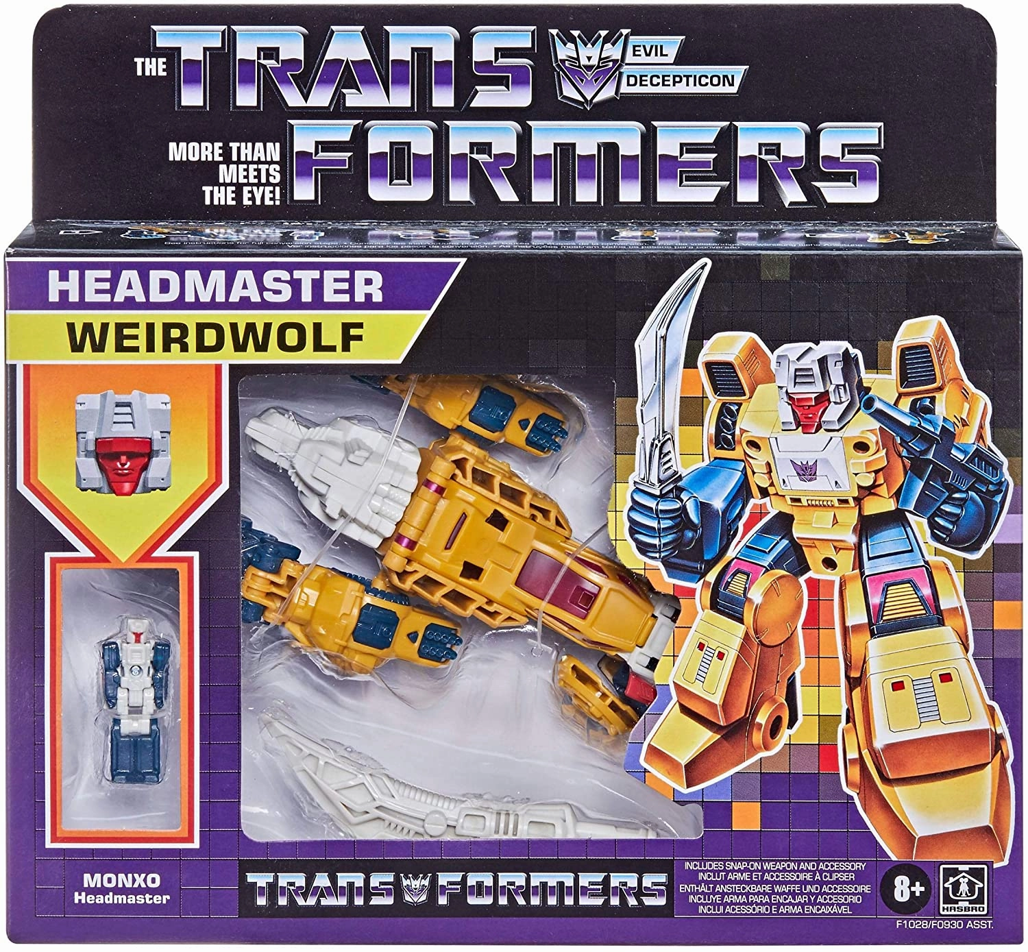 Transformers G1 Retro Deluxe Headmaster Weirdwolf Action Figure