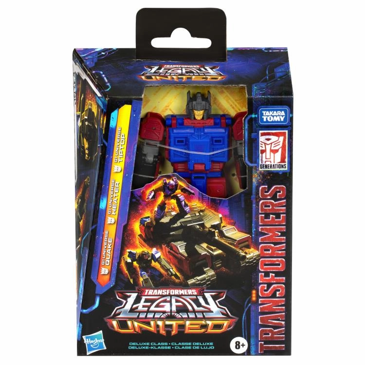 Transformers Generations Legacy United Deluxe Class G1 Universe Quake, Heater, and Tiptop Action Figure