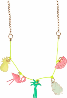 Tropical Enamel Charm Necklace