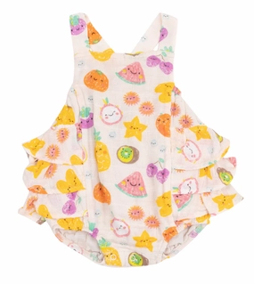 Tropical Market Fruit Ruffle Sunsuit