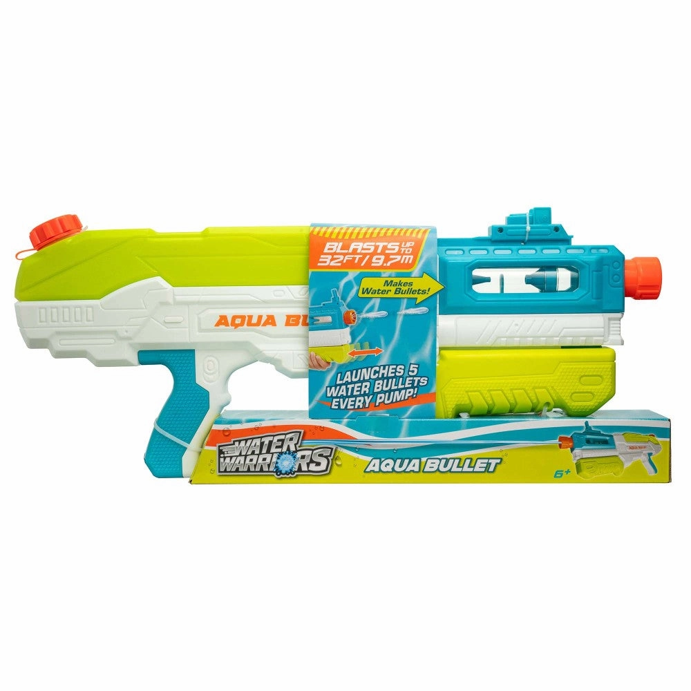 Water Warriors Aqua Bullet Pump-Action Water Blaster, Ages 8 