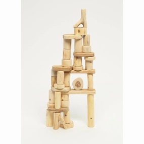 Wooden Tree Blocks | 36-Piece Set | Eco-Friendly Building Blocks