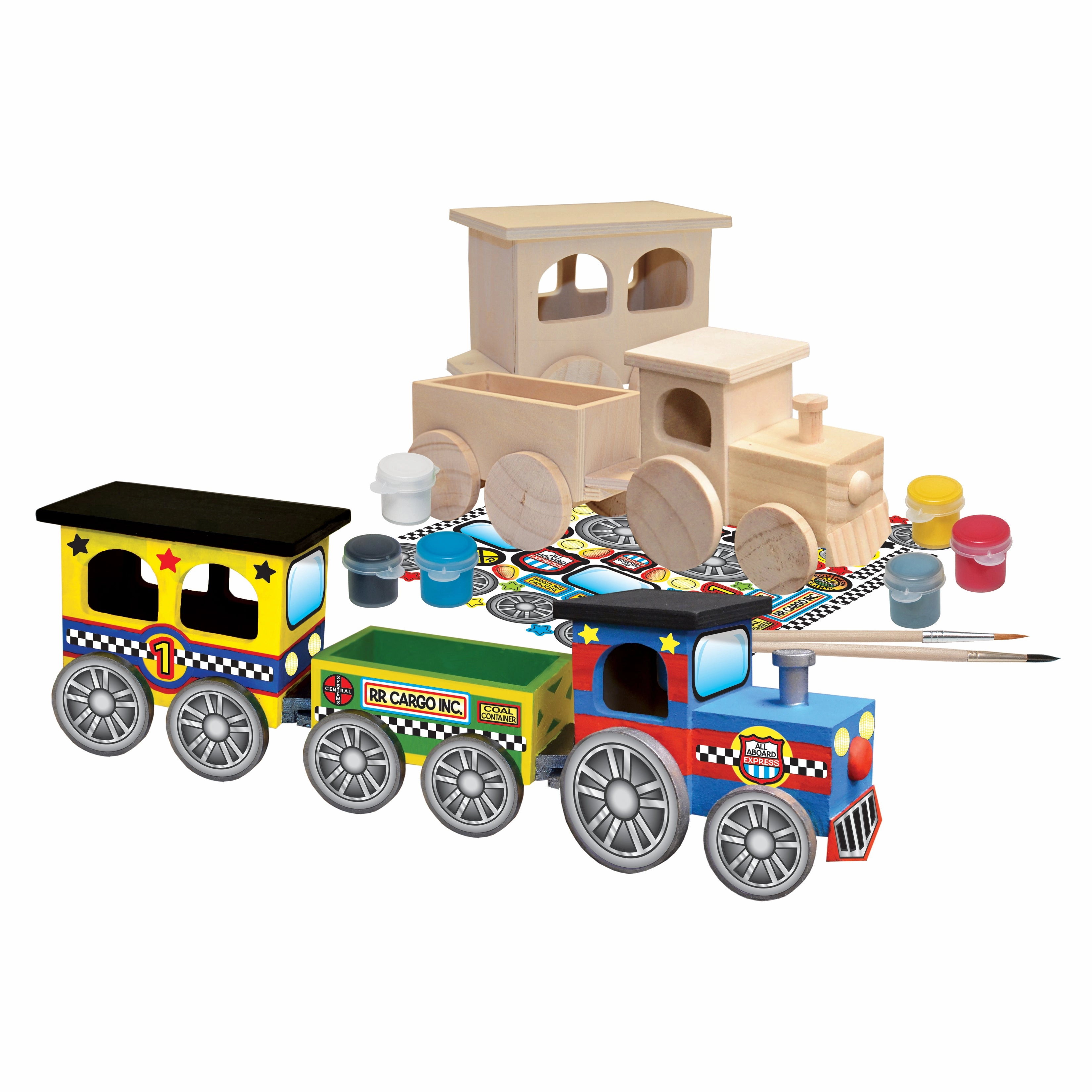 Works of Ahhh Choo Choo Train Wood Painting Kit