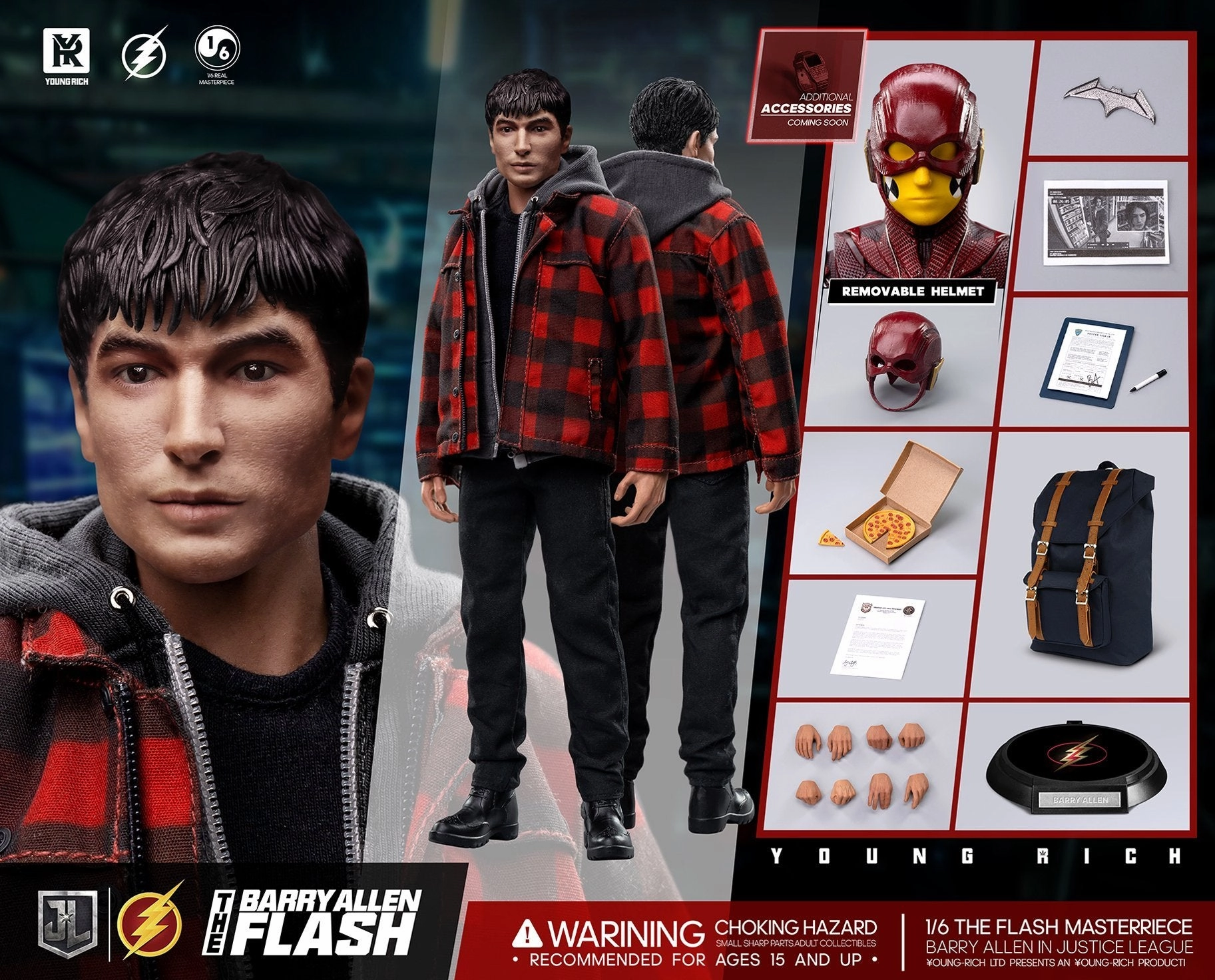 Young Rich 1/6 Barry Allen The Flash (DC Justice League) Sixth Scale Action Figure